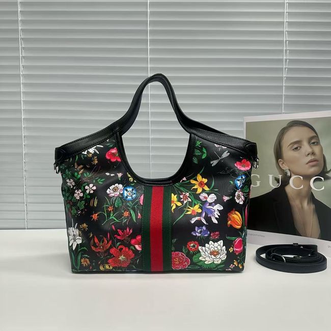 Gucci Giglio small tote bag 860845 black multicolor Gucci Giglio small tote bag 860845 black multicolor