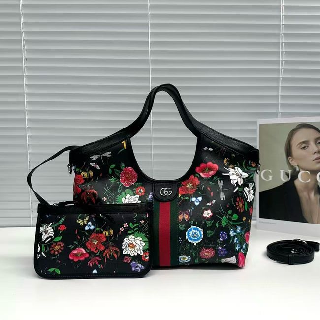 Gucci Giglio small tote bag 860845 black multicolor