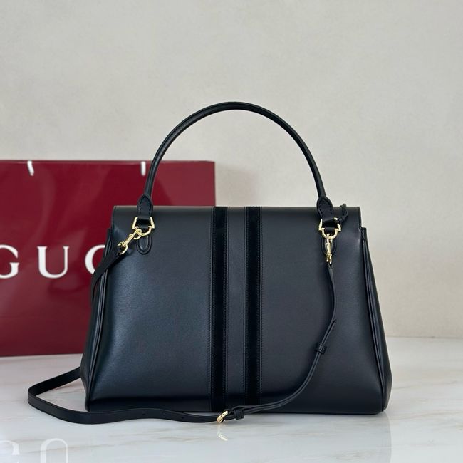 Gucci Paparazzo large top handle bag 875019-1 black leather Gucci Paparazzo large top handle bag 875019-1 black leather