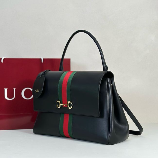 Gucci Paparazzo large top handle bag 875019 black leather Gucci Paparazzo large top handle bag 875019 black leather