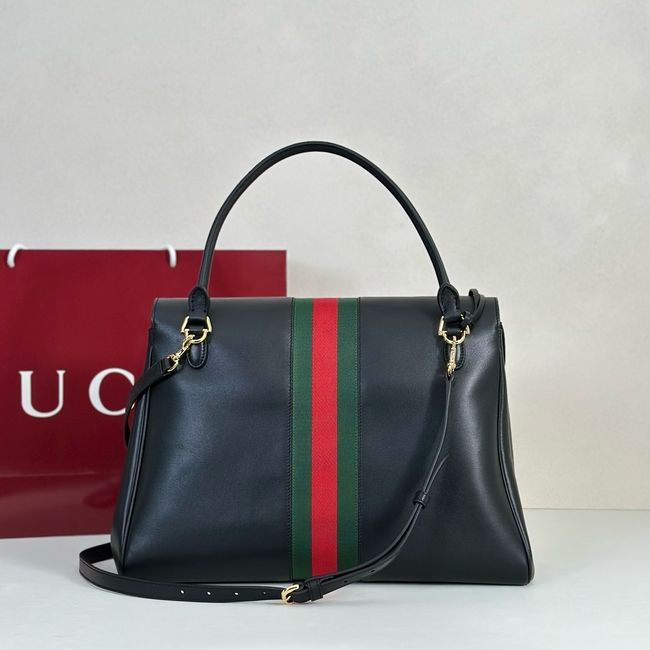 Gucci Paparazzo large top handle bag 875019 black leather Gucci Paparazzo large top handle bag 875019 black leather