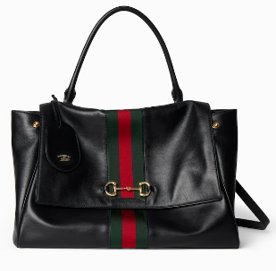Gucci Paparazzo large top handle bag 875019 black leather