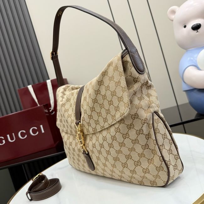 Gucci Jackie Flap large crossbody bag A005ZI brown GG canvas Gucci Jackie Flap large crossbody bag A005ZI brown GG canvas
