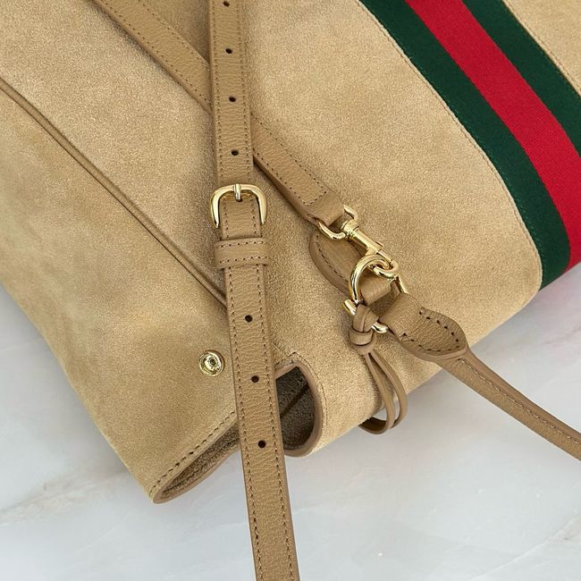 Gucci Paparazzo large top handle bag 875019 Apricot suede