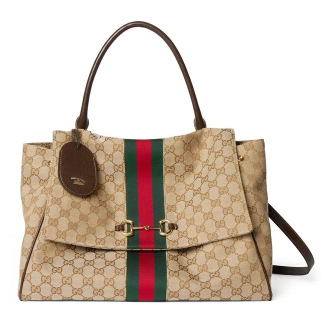 Gucci Paparazzo large top handle bag 875019 brown GG canvas