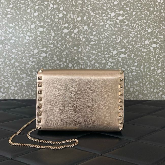 VALENTINO ROCKSTUD Small Calfskin Handbag VA088 Champagne
