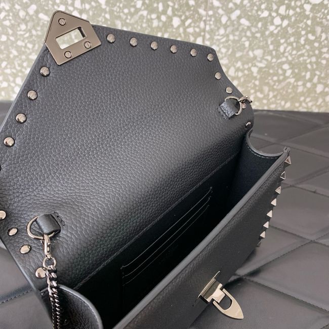 VALENTINO ROCKSTUD Small Calfskin Handbag VA088 black