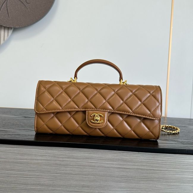Chanel Clutch with chain Sheepskin AP5280 brown
