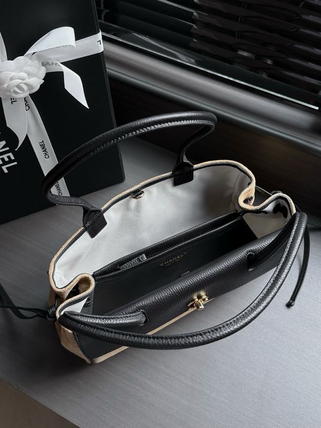 Chanel Small Shopping Bag AS6288 black&dark Beige Chanel Small Shopping Bag AS6288 black&dark Beige