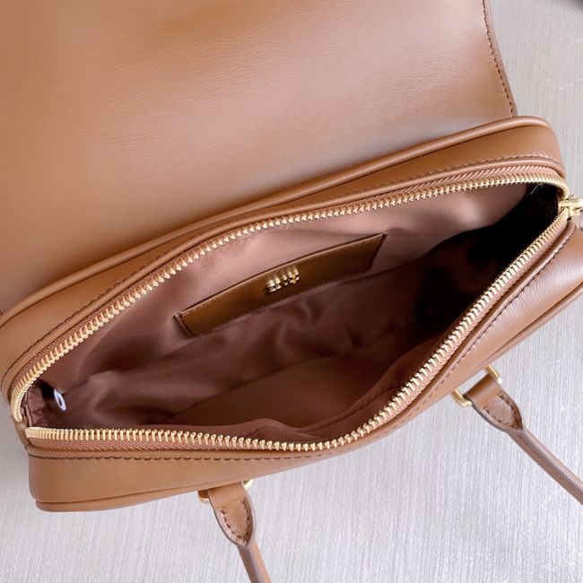 MIUMIU Arcadie leather bag 5BD282 light camel