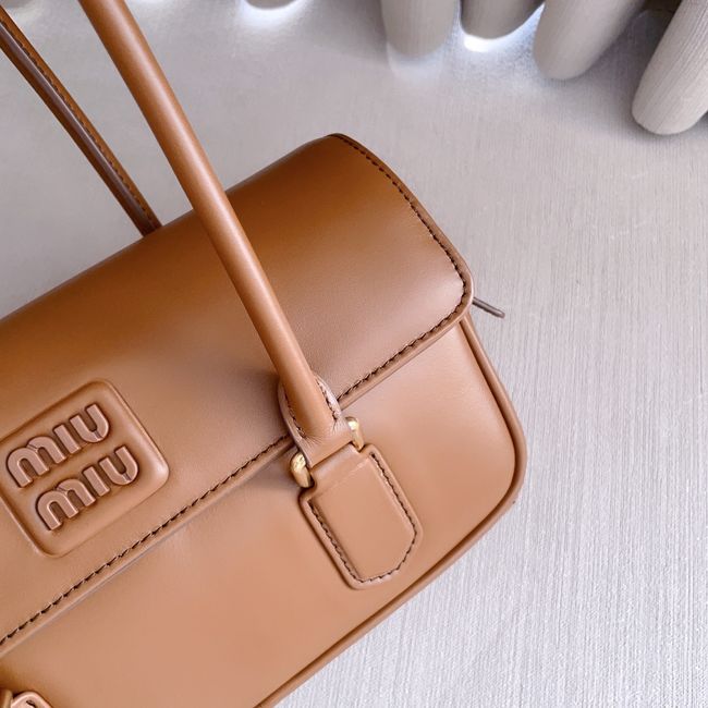 MIUMIU Arcadie leather bag 5BD282 light camel