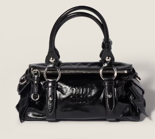 MIUMIU Patent leather bag 5BA336 black
