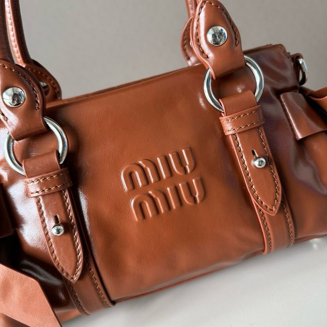 MIUMIU Patent leather bag 5BA336 rosewood color