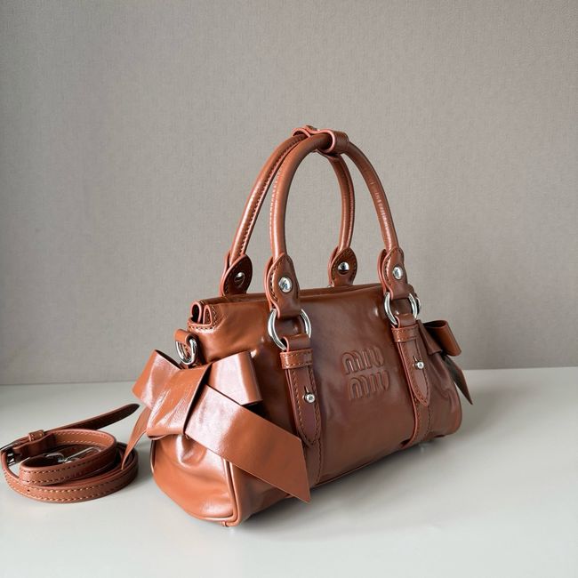 MIUMIU Patent leather bag 5BA336 rosewood color