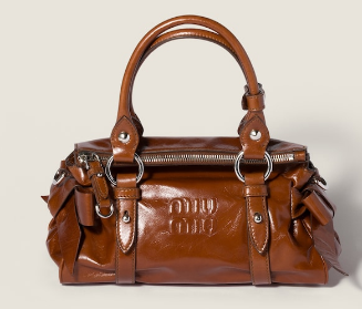 MIUMIU Patent leather bag 5BA336 rosewood color