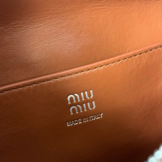 MIUMIU Patent leather bag 5BA336 rosewood color