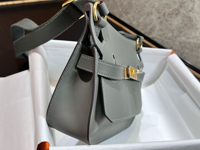 Hermes Jypsiere mini shoulder bag H088004 Cloudy gray &gold buckle Hermes Jypsiere mini shoulder bag H088004 Cloudy gray &gold buckle