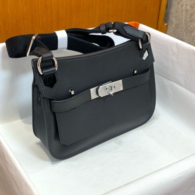 Hermes Jypsiere mini shoulder bag H088004 black Hermes Jypsiere mini shoulder bag H088004 black