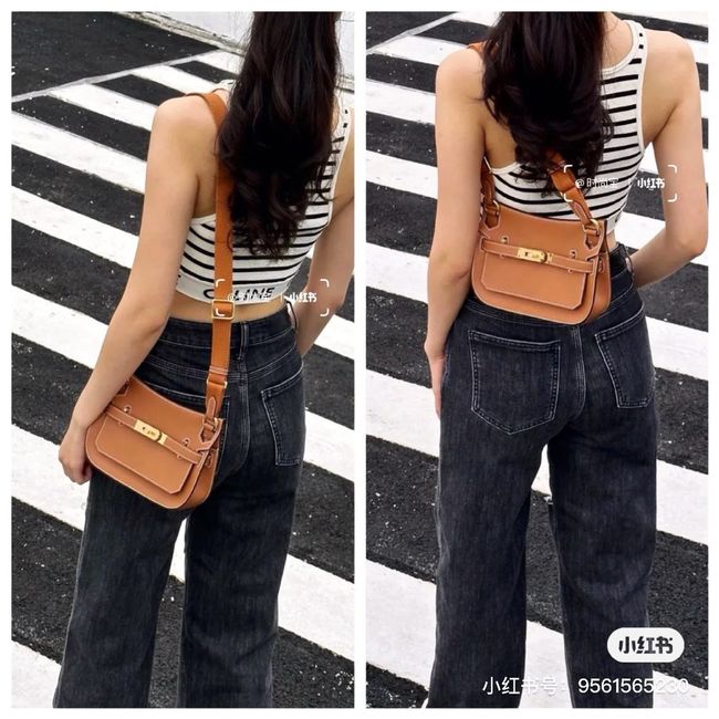 Hermes Jypsiere mini shoulder bag H088004 golden brown