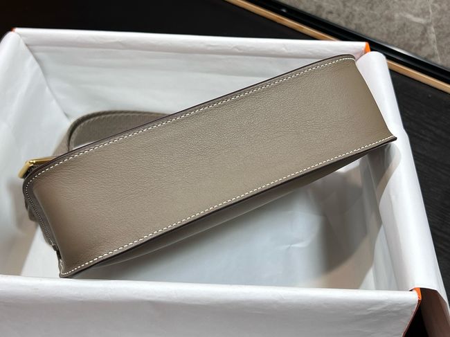 Hermes Jypsiere mini shoulder bag H088004 light gray &gold buckle Hermes Jypsiere mini shoulder bag H088004 light gray &gold buckle
