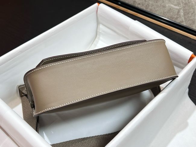 Hermes Jypsiere mini shoulder bag H088004 light gray &silver buckle Hermes Jypsiere mini shoulder bag H088004 light gray &silver buckle