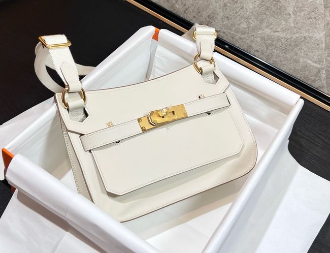 Hermes Jypsiere mini shoulder bag H088004 white &gold buckle Hermes Jypsiere mini shoulder bag H088004 white &gold buckle