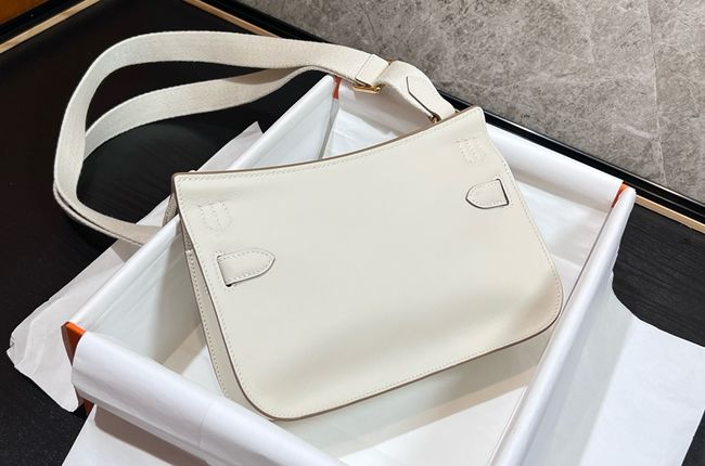 Hermes Jypsiere mini shoulder bag H088004 white &gold buckle Hermes Jypsiere mini shoulder bag H088004 white &gold buckle
