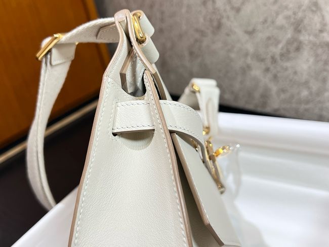 Hermes Jypsiere mini shoulder bag H088004 white &gold buckle Hermes Jypsiere mini shoulder bag H088004 white &gold buckle