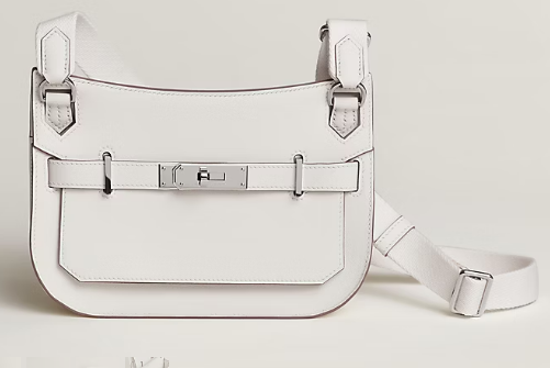 Hermes Jypsiere mini shoulder bag H088004 white &silver buckle