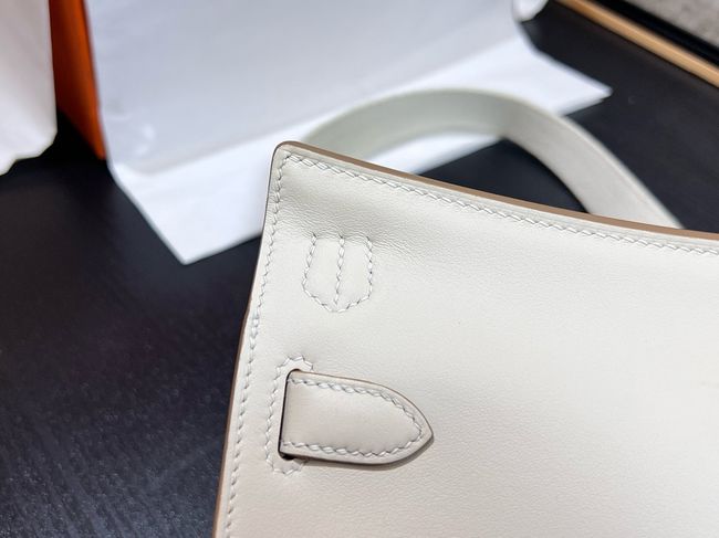 Hermes Jypsiere mini shoulder bag H088004 white &silver buckle Hermes Jypsiere mini shoulder bag H088004 white &silver buckle