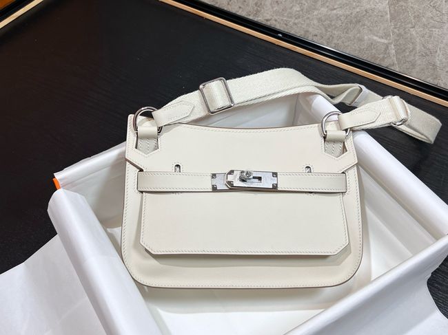 Hermes Jypsiere mini shoulder bag H088004 white &silver buckle Hermes Jypsiere mini shoulder bag H088004 white &silver buckle