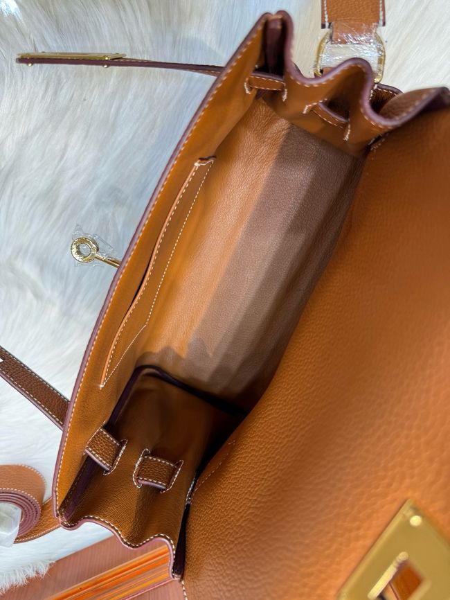 Hermes kelly messenger bag H08801 golden brown