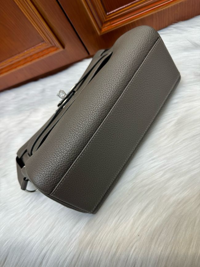 Hermes kelly messenger bag H08801 pewter gray