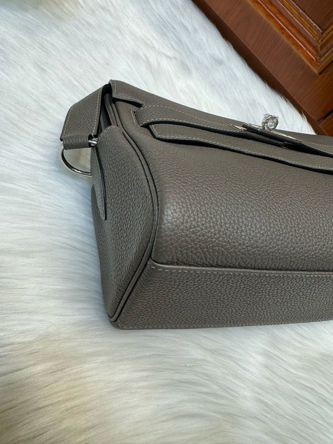 Hermes kelly messenger bag H08801 pewter gray