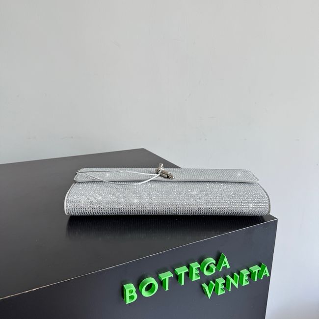 Bottega Veneta Andiamo Clutch Crystal 32190 Silver Bottega Veneta Andiamo Clutch Crystal 32190 Silver