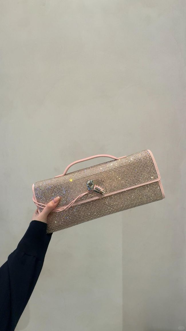 Bottega Veneta Andiamo Clutch Crystal 32190 pink Bottega Veneta Andiamo Clutch Crystal 32190 pink
