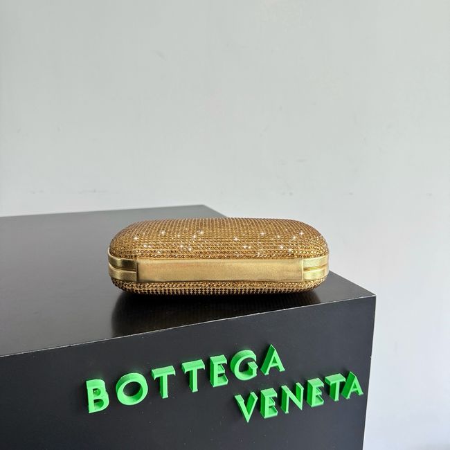 Bottega Veneta Soft Knot Clutch Crystal 866062V gold Bottega Veneta Soft Knot Clutch Crystal 866062V gold