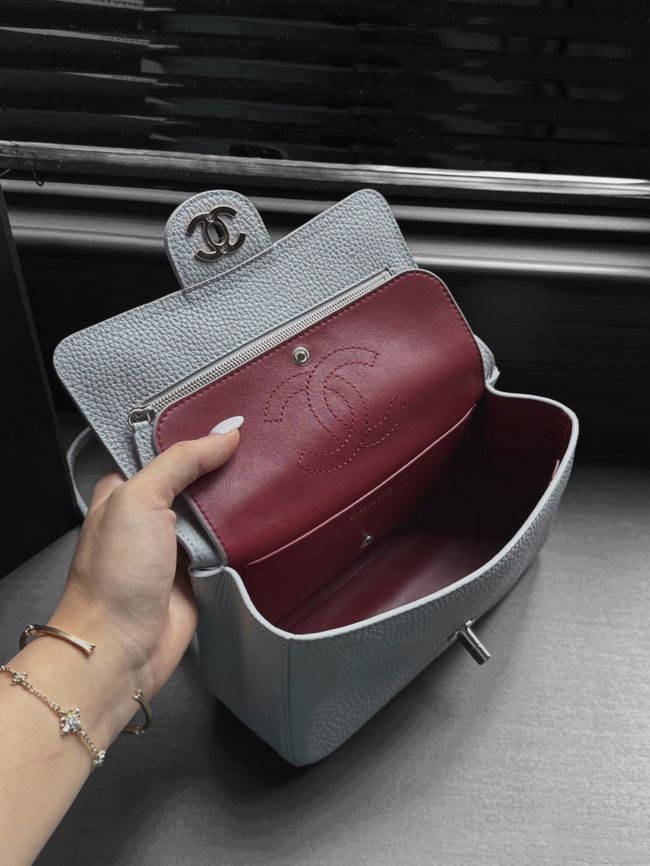 Chanel Mini Flap Bag AS6573 gray&Silver-Tone Metal Chanel Mini Flap Bag AS6573 gray&Silver-Tone Metal