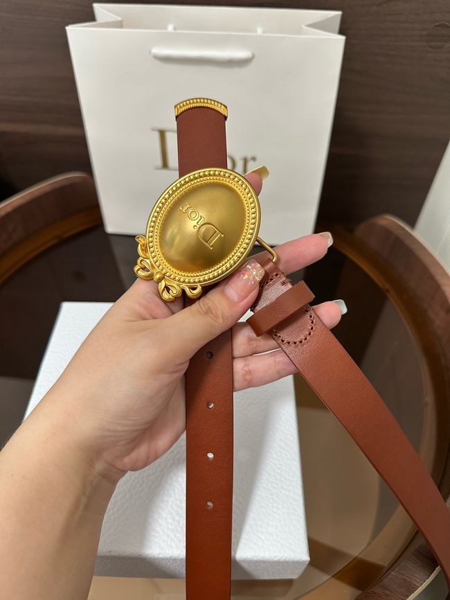 Dior Medaillon Belt Smooth Calfskin 25 MM B1022Q brown Dior Medaillon Belt Smooth Calfskin 25 MM B1022Q brown