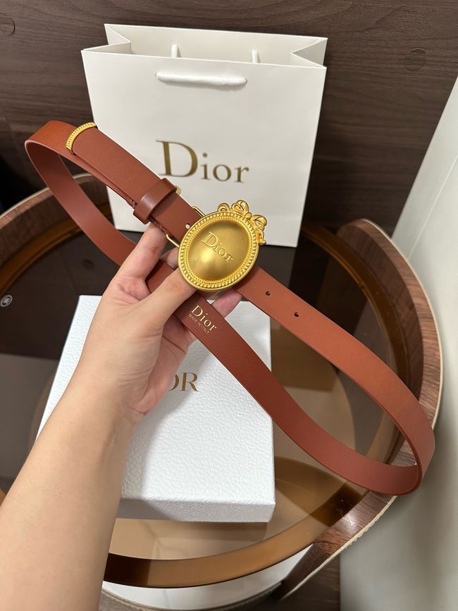 Dior Medaillon Belt Smooth Calfskin 25 MM B1022Q brown Dior Medaillon Belt Smooth Calfskin 25 MM B1022Q brown