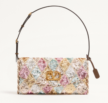 VALENTINO DEVAIN Small Embroidered Shoulder Bag WB0T31