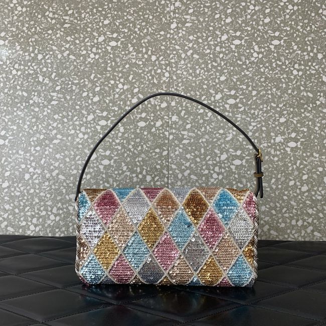 VALENTINO DEVAIN Small Embroidered Shoulder Bag WB0T31
