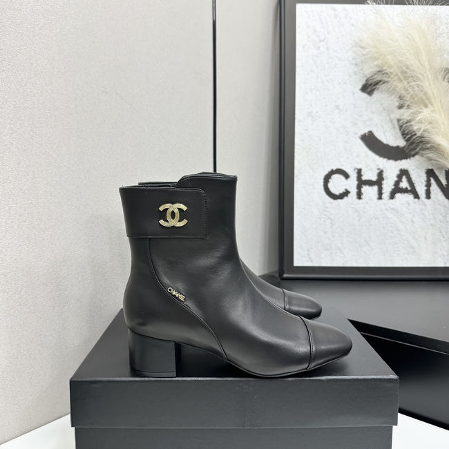Chanel Mid-Calf Boots Shiny Calfskin 95408-1