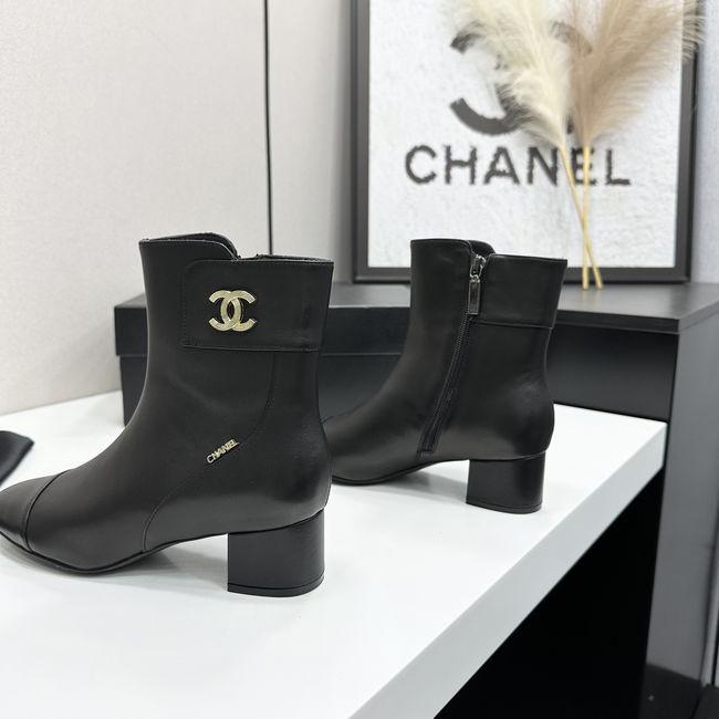 Chanel Mid-Calf Boots Shiny Calfskin 95408-1