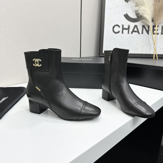 Chanel Mid-Calf Boots Shiny Calfskin 95408-1