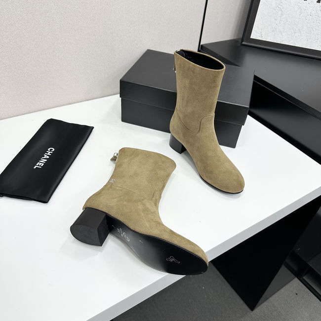 Chanel Mid-Calf Boots Suede 95410-3