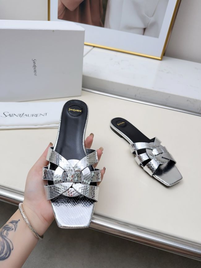 Saint Laurent tribute SANDALS in smooth leather 875936-6