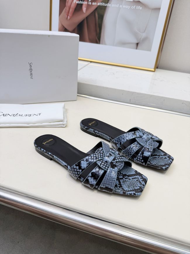 Saint Laurent tribute SANDALS in smooth leather 875936-8