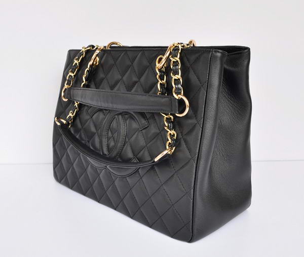 Cheap Chanel Classic CC Shopping Bag A20995 Black Lambskin Golden Cheap Chanel Classic CC Shopping Bag A20995 Black Lambskin Golden